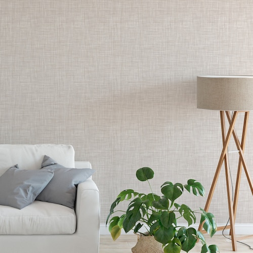 Renter Friendly Linen Textured Wallpaper Peel and Stick and Etsy
