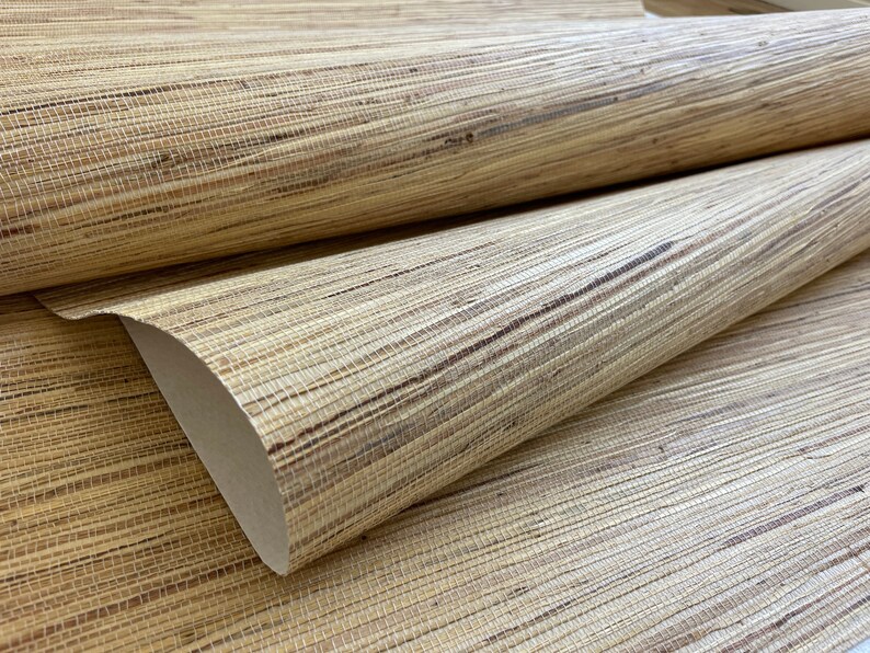 Natural Grasscloth Hemp Woven Traditional Wallpaper 41054 Etsy