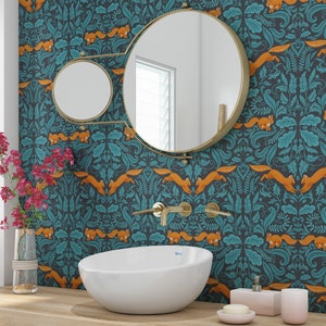 Animals in the woods - Peel & Stick Wallpaper - Removable Self Adhesive and Traditional wallpaper 3081