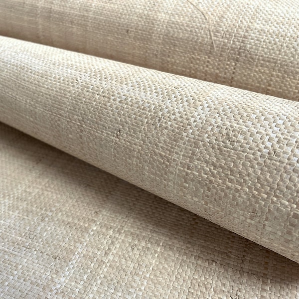 Natural Grasscloth Raffia rough Wallpaper Natural fibers in beige color 45014