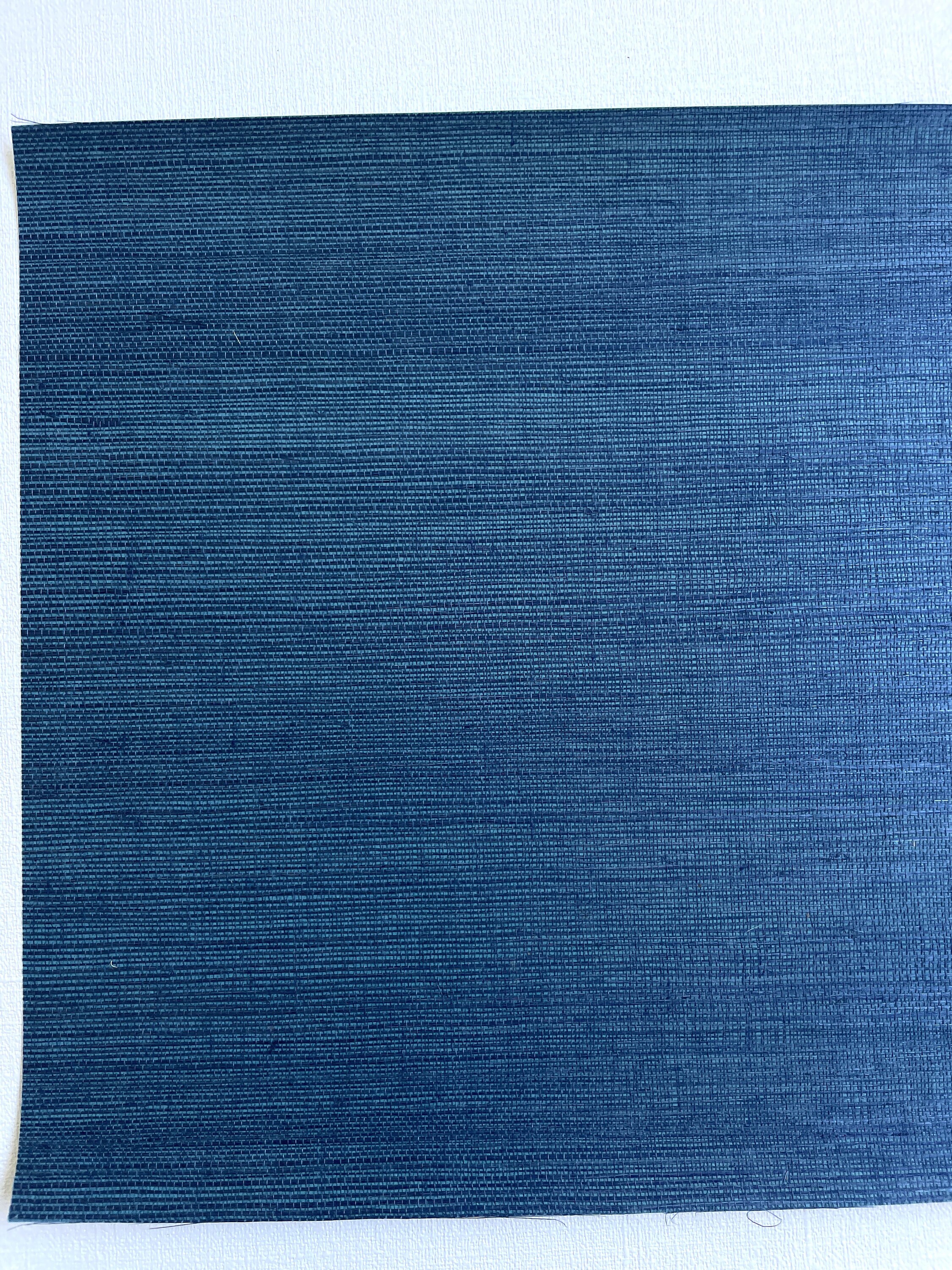 Natural Deep Blue Grasscloth Wallpaper Dark Blue Woven Sisal 41143 Etsy
