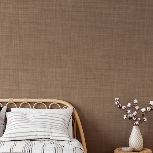 Removable Linen Textured Wallpaper Peel and Stick and - Etsy