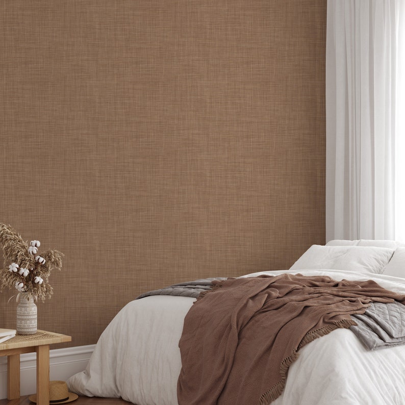 Renter Friendly Linen Textured Wallpaper Peel and Stick and Etsy