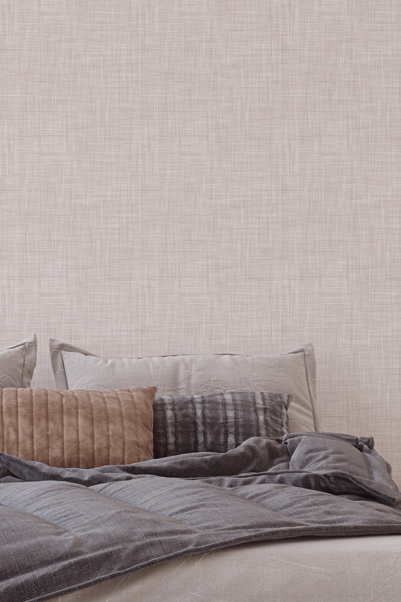 Removable Linen Textured Wallpaper Peel and Stick and - Etsy