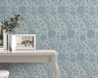 Peel and Stick wallpaper, William Morris, Removable Wallpaper, traditional Wallpaper #3484