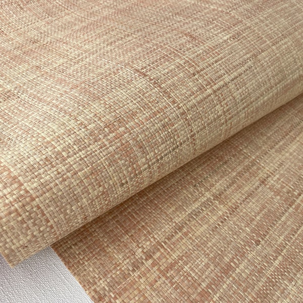 Pink Grasscloth Wallpaper Etsy