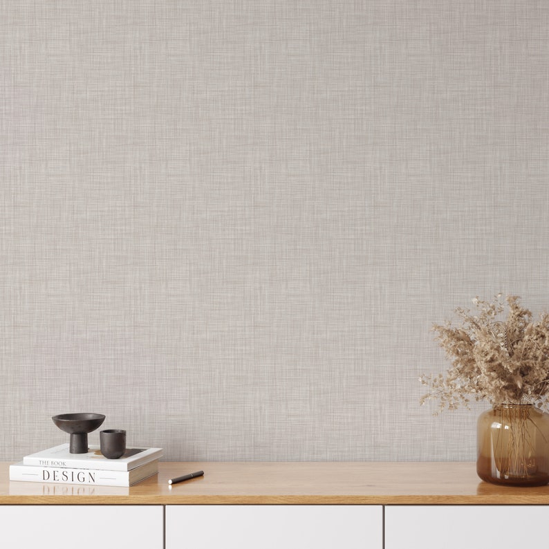 Removable Linen Textured Wallpaper Peel and Stick and - Etsy