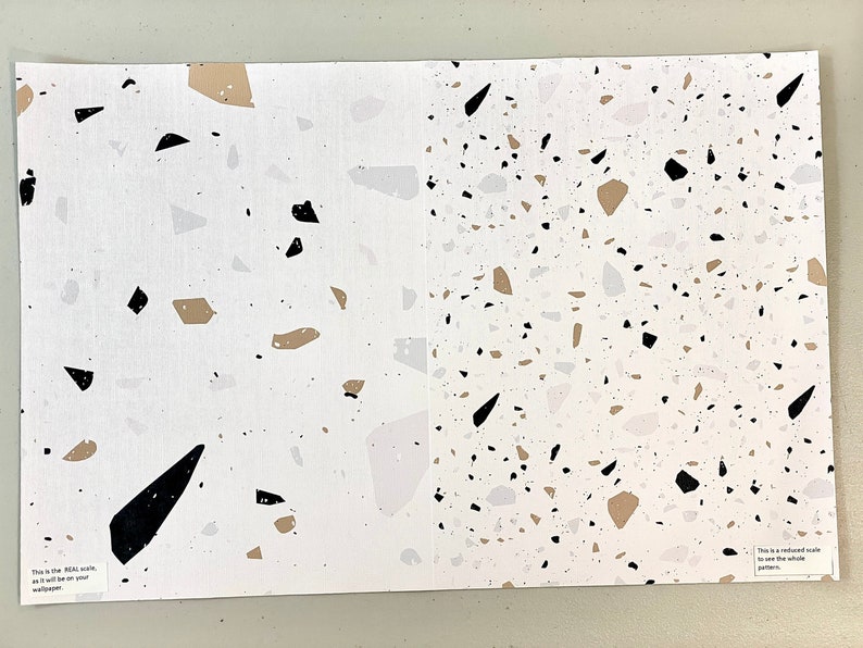 Boho Multicolor Terrazzo Peel and Stick Removable Wallpaper Etsy