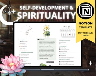 Spirituality and Self-Development Planner - Digital Notion Template