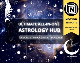 ULTIMATE Astrology All-In-One Digital Notion Template, Digital Astrology Planner, Astrology Birth Chart Organizer, Notion Astrology Hub