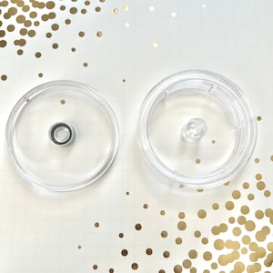 Klarer doppelwandiger Deckel für Becher, kundenspezifischer Becherdeckel, perfekt für Handwerk, Partygeschenke, diy