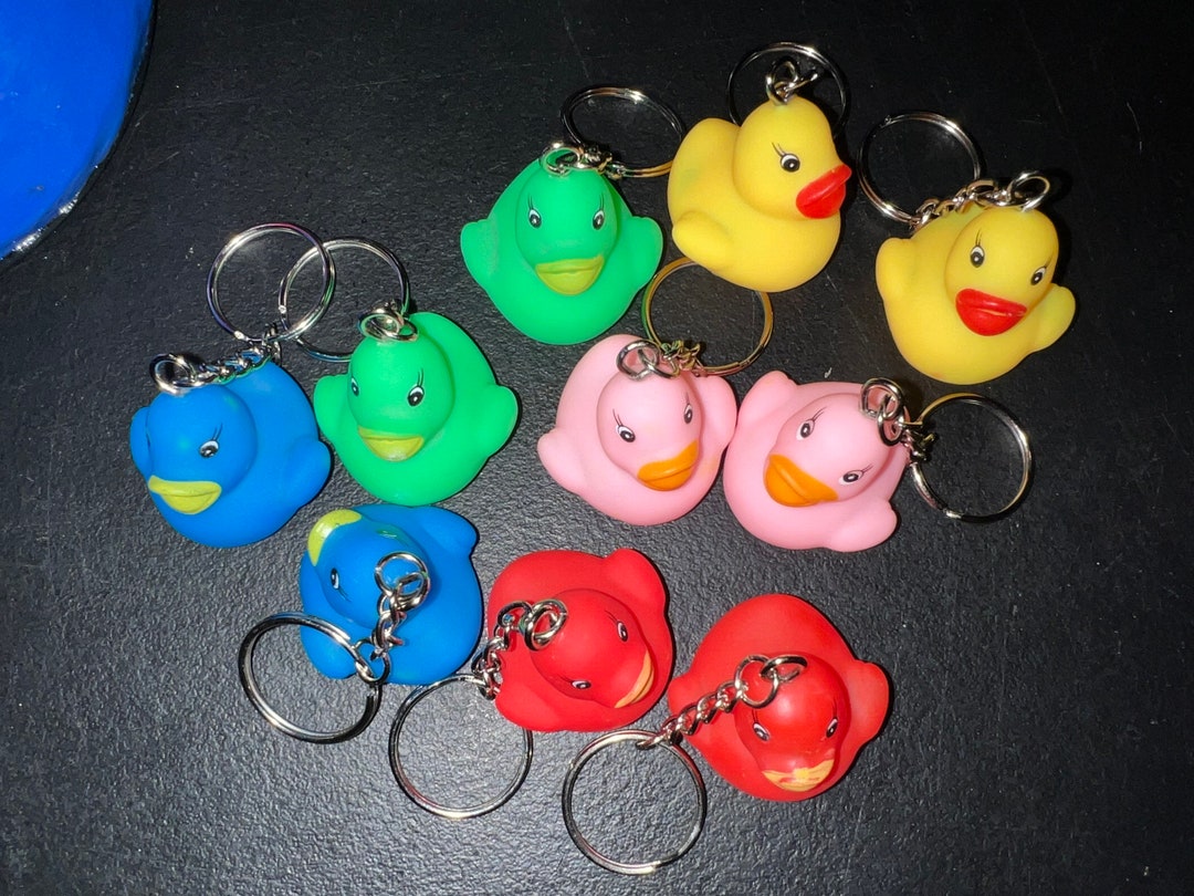 Little Mini Rubber Duck Key Chain Multiple Colors Available Etsy