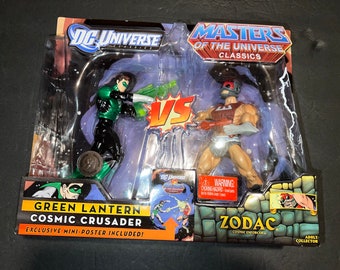 2010 toys r us exclusive DC vs. masters of the universe the green lantern vs Zodac new  Exclusive mini poster included this is brand new