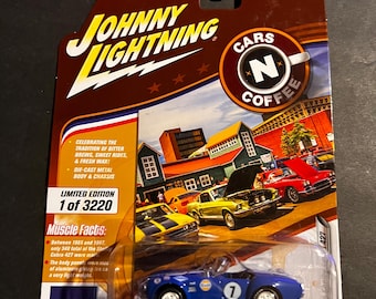 2018 Johnny Lightning Cars N Coffee 1965 Shelby Cobra 427 Gulf Limited 1 of 3220 brand new