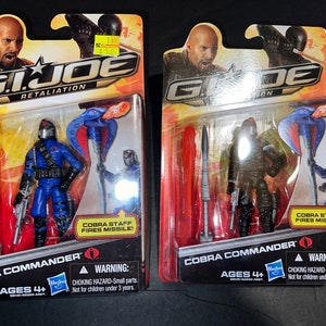 2011 Gi Joe Retaliation Cobra Commander Black & Blue you get Both Versions they are Brand New 2 figures included in this lot