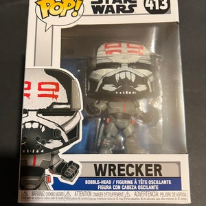 2020 Funko Pop Star Wars #413 wrecker brand new bobble head pop Disney Shipped in a free soft pop protector