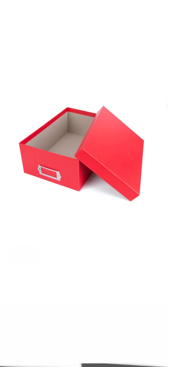 Acid Free Photo / Coin Storage Box Fire Engine Red Simply Tidy Brand New  11.2 X 7.8 X 4.5. Still Sealed in Plastic Brand New Other Colors 