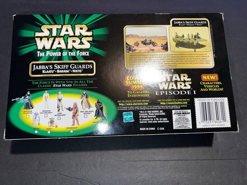 C Star Wars Kenner Body Hunter Nikto Skiff Guard LFL 1983 Jabbas