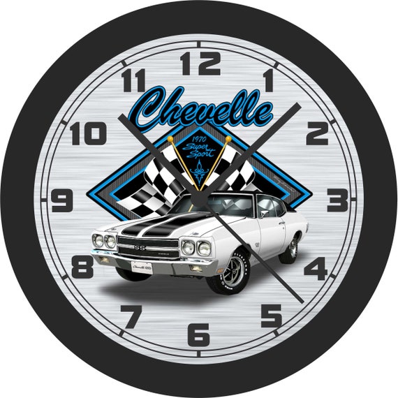 1970 Chevrolet Chevelle SS white Wall Clockfree US Shipping Etsy