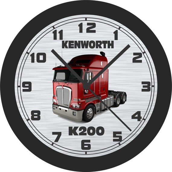 Kenworth K200 Semitruck Wall Clockadd Business Name Free Etsy
