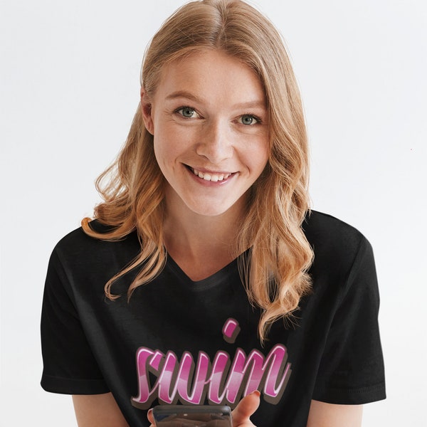 Pink "Swim" T-shirt| Swim Shirt| Fun Swim Shirt| Swim Team Shirt