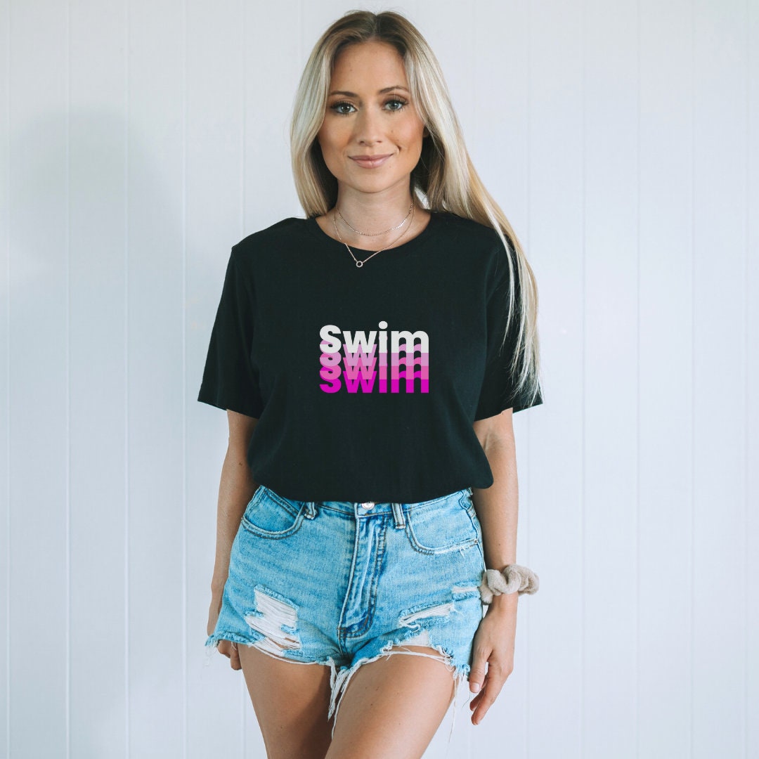 Pink Swim Shirt Fun Swim Tshirt Swim Coach Shirt Swim Gift Etsy