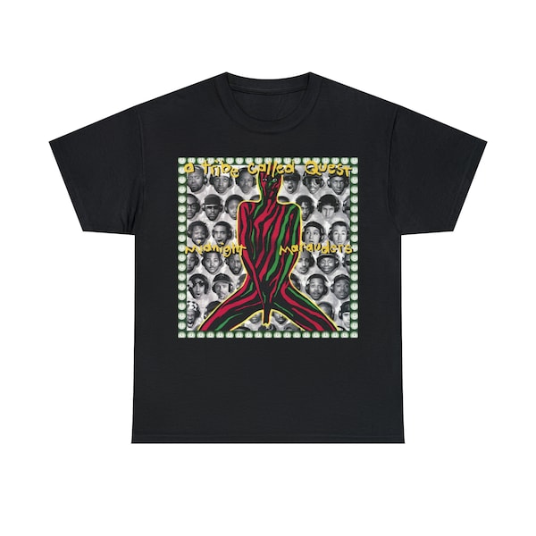 A Tribe Called Quest T Shirt Midnight Marauders Hip Hop Q-Tip Phife Dawg De La Soul Mos Def J Dilla Unisex Heavy Cotton T-Shirt S-5XL