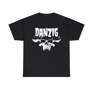 Danzig T Shirt Skull Logo Punk Metal Glenn Danzig Misfits Samhain Type O Negative Prong Unisex Heavy Cotton T-Shirt S-5XL