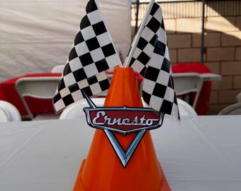 Personalize Cars Name Badge | Cars Centerpiece