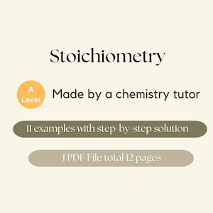 Stoichiometry Mole Calculation - A level chemistry digital notes