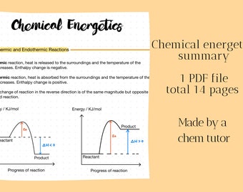 Chemische Energetik - Ein Level Chemie Notizen