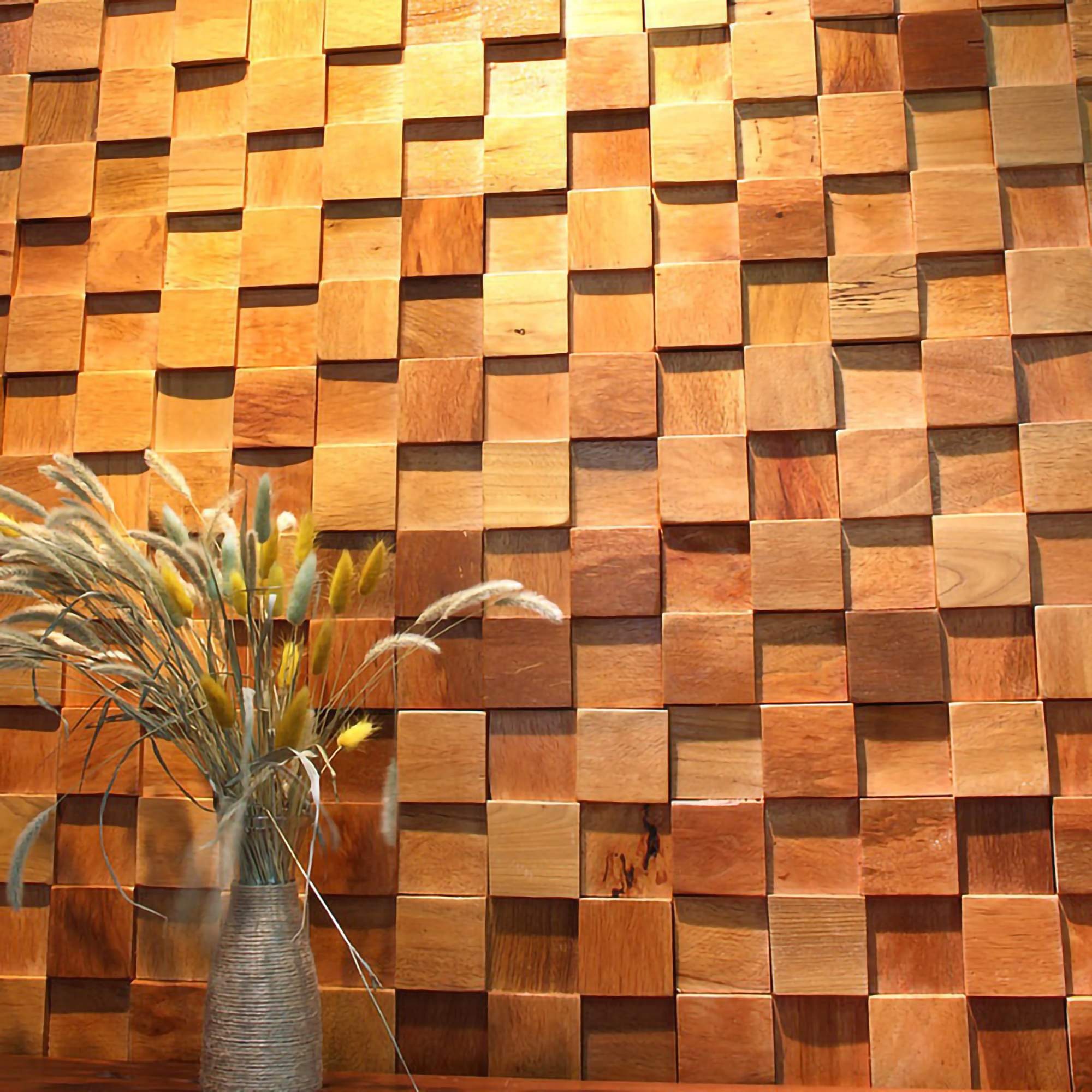 Wooden Wall Tiles, Wooden Wall Decoration, Wooden Tiles for Decorative Wall  -  Denmark