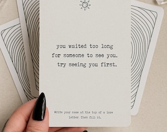 Self-Love Affirmation Cards: Printable & Canva Editable (Digital Download)