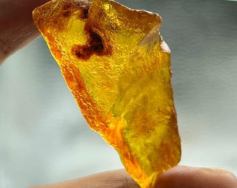 168 Carats Natural Amber Rough Stones Lot | 5 Pieces Raw Amber Nuggets for Jewelry Making, Healing, Collecting | Genuine Fossil Resin