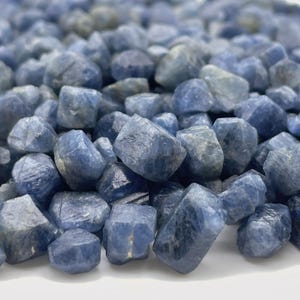 Natural Blue Sapphire Rough Stones 5-7mm | Raw Uncut Gemstones for Jewelry Making, Healing Crystals, September Birthstone,Loose Sapphire Lot
