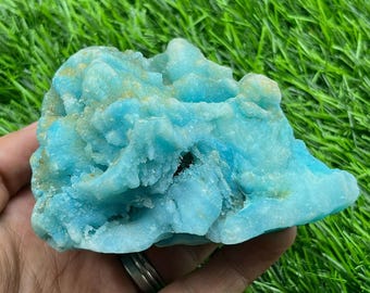 350 Grams Natural Big Hemimorphite Specimen from Republic of Congo – Large Rough Healing Crystal, Raw Mineral Stone for Collecting, Display