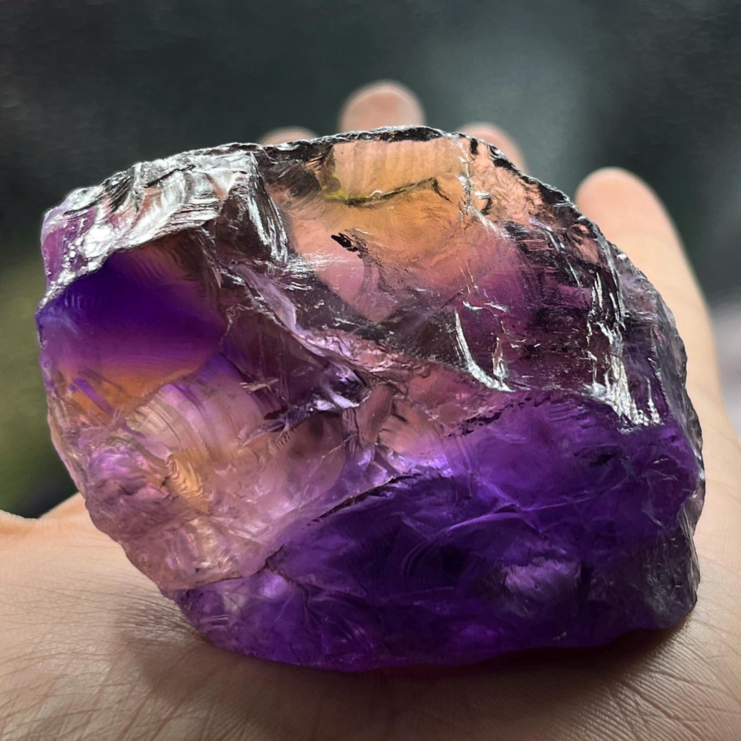 624 Cts Very Rare Ametrine Rough Gemstone – Natural Raw Amethyst and ...