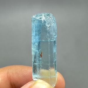 Rare Natural Blue Aquamarine Pencil Rough – Raw Blue Crystal Points Specimen for Jewelry Making, Healing, Wire Wrapping, Facet Making.