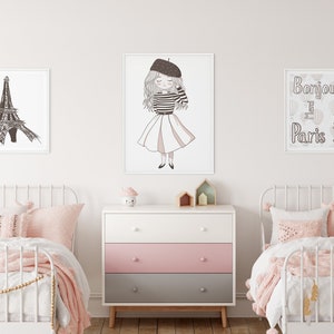 Paris Theme | Set of 3 Prints | Wall Art | Kids Prints