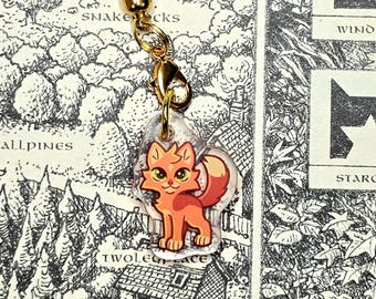 Fire Cat 1" Phone Charm