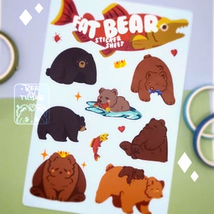 Fat Bear Week 4&quot; x 6&quot; Sticker Sheet