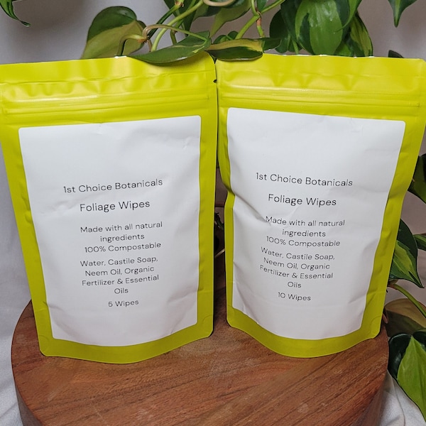 Plant Cleaning & Fertilizing Wipes For Foliage Houseplants