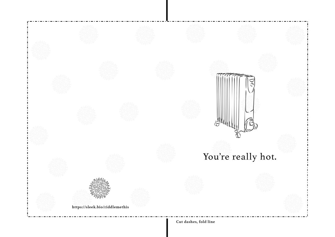 Printable Version You're Really Hot Card Etsy