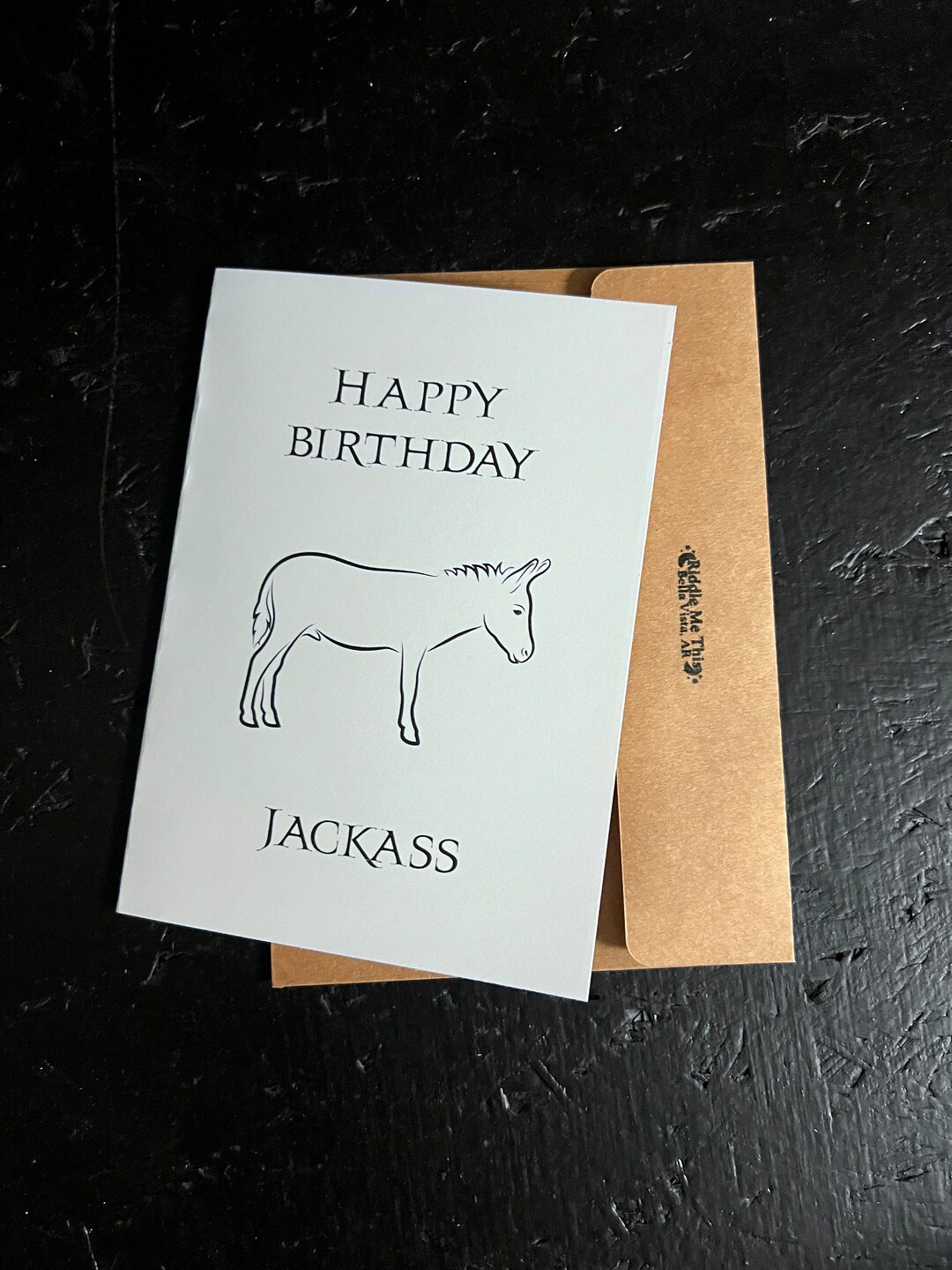 Happy Birthday Jackass Card Etsy