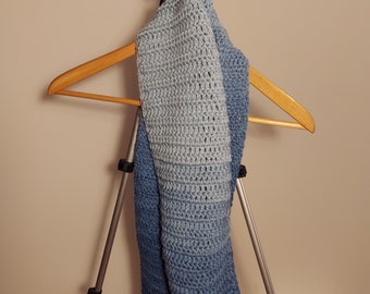 Handmade Ombré Blue Scarf