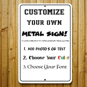 Custom Aluminum Parking Sign, Personalized Metal Sign, Delivery Sign, Outdoor Sign, Business Property Sign, Gift Sign