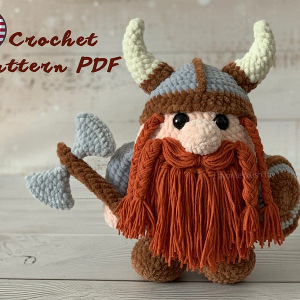 Viking Gnome crochet pattern PDF - plush crochet  amigurumi pattern