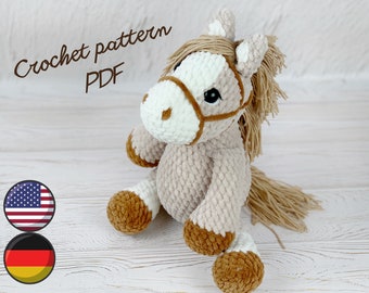 PDF-haakpatroon paard: amigurumi-patroon met dieren