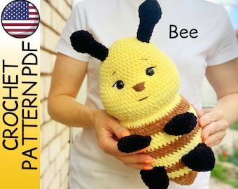 Biene Plüsch Häkelanleitung PDF - Amigurumi Kissen