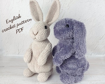 Plush Rabbit (Bunny) crochet pattern PDF- Realistic Rabbit